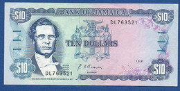 JAMAICA - P.71d – 10 Dollars 1991 AXF, Serie DL763521 - Jamaique