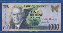 JAMAICA - P.82 – 1000 Dollars 2002 VF, Serie BT805338 - Jamaique