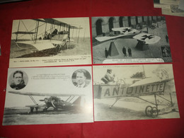 4 Carte Postale AVIATION BIPLAN FARMAN AEROPLANE MUSE DE L'ARMEE COSTE ET BELLONTE MONOPLAN ANTOINETTE Voir Photos - Other & Unclassified