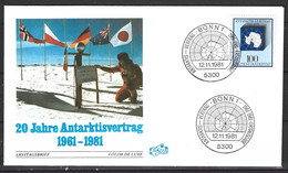 ALLEMAGNE. N°946 De 1981 Sur Enveloppe 1er Jour. Traité Sur L'Antarctique. - Antarktisvertrag