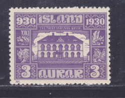 ISLANDE N°  123 * MLH Neuf Avec Charnière, TB (D9270) Le Parlement à Reykjavik - 1930 - Unused Stamps