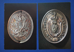 2 Cartes Postales - Collection Musée De La Poste -  Plaques De Postes  époque : Restauration Et 1er Empire - Poste & Facteurs