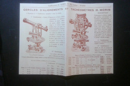 ► TACHEOMETRE Et CERCLE D'ALIGNEMENT    Ets H. Morin Paris   - Coupure De Presse 1925  (Encadré Photo) - Supplies And Equipment