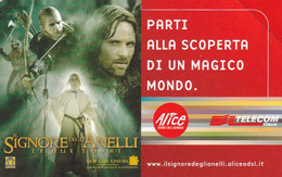 TARJETA DE ITALIA DE LA PELICULA EL SEÑOR DE LOS ANILLOS DE TIRADA 215000 (NUEVA-MINT) LORD OF THE RINGS - Públicas Temáticas