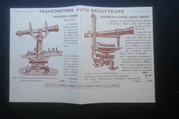 ► TACHEOMETRE  Charnot AUTO-REDUCTEUR   Ets H. Morin Paris   - Coupure De Presse 1925  (Encadré Photo) - Material Y Accesorios