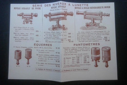 ► NIVEAU à LUNETTE   Ets H. Morin Paris   - Coupure De Presse 1925  (Encadré Photo) - Matériel Et Accessoires