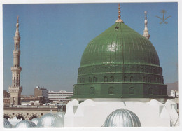 SAUDI ARABIA ,THE GREEN DOME OVER THE PROPHET'S RAWDAH IN THE PROPET'S MOSQUE,  POSTCARD - Arabie Saoudite
