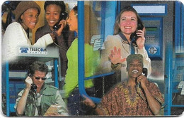 Namibia - Telecom Namibia - 10th Anniversary - People Phoning, Chip Solaic, Black CN., 2003, 20+2$, Used - Namibie