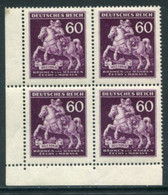 BOHEMIA & MORAVIA 1943 Stamp Day Block Of 4 MNH / **.  Michel 113 - Unused Stamps
