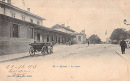 FRANCE - 88 - EPINAL - La Gare - Attelage Cheval - Carte Postale Ancienne - Epinal