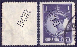 ROMANIA -  PERFINS  " BCIR "  - O - Perforés