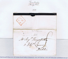 Ireland Kilkenny 1838 Cover From Borris Sub-office To Dublin With GORESBRIDGE/PENNY POST, Rated "8" - Voorfilatelie