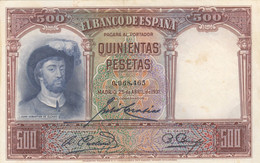 CRBS0678 BILLETE ESPAÑA 500 PESETAS 1931 - 1000 Peseten