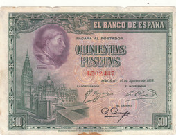 CRBS0690 BILLETE ESPAÑA 500 PESETAS 1928 - 500 Pesetas