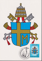 1985 Luxemburg,  Mi: LU 1124 / Yt: LU 1074,  Papstbesuch Jean Paul II. - Cartes Maximum