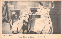 SPECTACLE - Théâtre - Une LETTRE DE PAPA - F FANOLI - Petite Fille Regarde Sa Mêre  - Carte Postale Ancienne - Théâtre