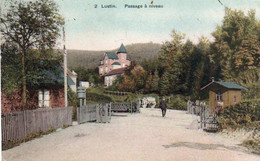 Lustin Passage à Niveau Carte Colorisée Petite Animation Voyagé En 1910 - Profondeville