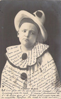 THEATRE - Pierrot Blazé - Enfant Dans Costume De Pierrot - Triste - Carte Postale Ancienne - Theatre