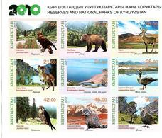 Kyrgyzstan 2011 .  Fauna (Reserves And Parks,Birds,Animals,Mountains). Imperf M/S Of 9v. Michel # 649-57 B  KB - Kyrgyzstan