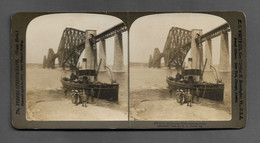 PERFEC STEREOGRAPH PHOTO - FORTH BRIDGE NEAR EDINBURGH - SCOTLAND (D#01-06) - Stereoskope - Stereobetrachter