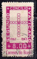 BRAZIL BRASIL BRASILE BRÉSIL 1962 1963 VATICAN II ECUMENICAL COUNCIL OF THE ROMAN CATHOLIC CHURCH 8cr USATO USED OBLITER - Gebruikt