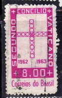 BRAZIL BRASIL BRASILE BRÉSIL 1962 1963 VATICAN II ECUMENICAL COUNCIL OF THE ROMAN CATHOLIC CHURCH 8cr USATO USED OBLITER - Gebruikt