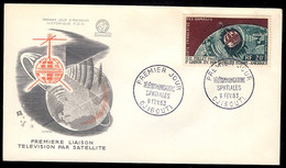 SOMALI COAST(1963) Telstar Satellite. Unaddressed FDC With Cachet And Thematic Cancel. Scott C31, Yvert PA33. - Autres & Non Classés