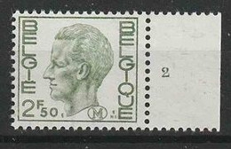 Belgie OCB M 4 ** MNH Met Plaatnummer 2. - 1971-1980