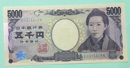 JAPAN - P.105d – 5000 Yen ND (2004) UNC, Serie EU 315319 N Brown Serial - Japón