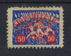 Yugoslavia 60th, Sports Society Partizan, Stamp For Membership, Sport, Boxing, Football, Throwing Spears - Servizio