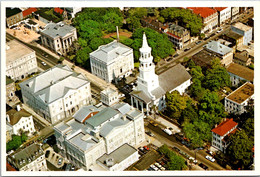 South Carolina Charleston Aerial View Four Corners Of Law City Hall Post Office & More - Charleston