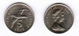 FALKLAND ISLANDS   5 PENCE 1985 (KM # 4.1) #6941 - Falkland