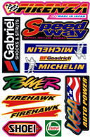 Sponsoren Sponsor Logo Racing Aufkleber / Sponsors Sticker Modellbau Model A4 1 Bogen 27x18 Cm ST013 - Transfer
