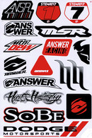 Sponsoren Sponsor Logo Racing Aufkleber / Sponsors Sticker Modellbau Model A4 1 Bogen 27x18 Cm ST051 - Aufkleber - Decals