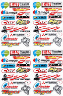 Sponsoren Sponsor Logo Racing Aufkleber / Sponsors Sticker Modellbau Model A4 1 Bogen 27x18 Cm ST063 - R/C Scale Models