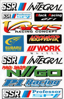 Sponsoren Sponsor Logo Racing Aufkleber / Sponsors Sticker Modellbau Model A4 1 Bogen 27x18 Cm ST131 - Transfer