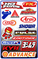 Sponsoren Sponsor Logo Racing Aufkleber / Sponsors Sticker Modellbau Model A4 1 Bogen 27x18 Cm ST132 - Transfer