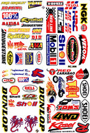 Sponsoren Sponsor Logo Racing Aufkleber / Sponsors Sticker Modellbau Model A4 1 Bogen 27x18 Cm ST174 - Aufkleber - Decals