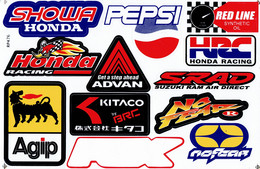 Sponsoren Sponsor Logo Racing Aufkleber / Sponsors Sticker Modellbau Model A4 1 Bogen 27x18 Cm ST187 - Transfer