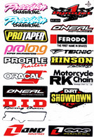 Sponsoren Sponsor Logo Racing Aufkleber / Sponsors Sticker Modellbau Model A4 1 Bogen 27x18 Cm ST255 - Décals