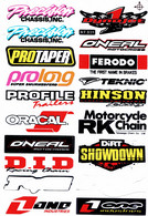 Sponsoren Sponsor Logo Racing Aufkleber / Sponsors Sticker Modellbau Model A4 1 Bogen 27x18 Cm ST255 - Transfer