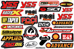 Sponsoren Sponsor Logo Racing Aufkleber / Sponsors Sticker Modellbau Model A4 1 Bogen 27x18 Cm ST351 - Strumenti & Vernici