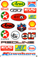 Sponsoren Sponsor Logo Racing Aufkleber / Sponsors Sticker Modellbau Model A4 1 Bogen 27x18 Cm ST386 - Tools & Finish