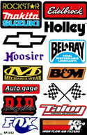 Sponsoren Sponsor Logo Racing Aufkleber / Sponsors Sticker Modellbau Model A4 1 Bogen 27x18 Cm ST431 - Tools & Finish