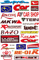 Sponsoren Sponsor Logo Racing Aufkleber / Sponsors Sticker Modellbau Model A4 1 Bogen 27x18 Cm ST490 - R/C Scale Models