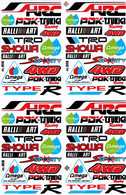 Sponsoren Sponsor Logo Racing Aufkleber / Sponsors Sticker Modellbau Model A4 1 Bogen 27x18 Cm ST510 - Modelos R/C (teledirigidos)