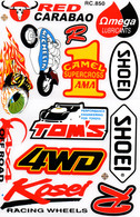 Sponsoren Sponsor Logo Racing Aufkleber / Sponsors Sticker Modellbau Model A4 1 Bogen 27x18 Cm ST538 - R/C Modelbouw