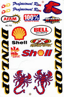 Sponsoren Sponsor Logo Racing Aufkleber / Sponsors Sticker Modellbau Model A4 1 Bogen 27x18 Cm ST563 - R/C Scale Models