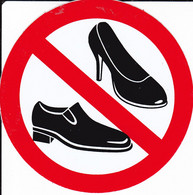 Verboten - Schuhe Telefonieren Rund 10 Cm Aufkleber - Forbidden - Shoes Sticker Round ST350 - Scrapbooking