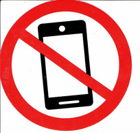 Verboten - Telefon Handy Telefonieren Rund 10 Cm Aufkleber - Forbidden -  Phone Sticker Round ST399 - Scrapbooking